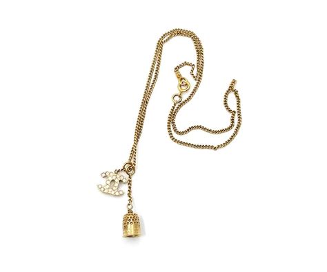 chanel thimble|Chanel Thimble Pendant Necklace .